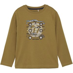 MINYMO Shirt  mosterd / zwart / wit