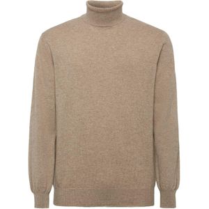 Boggi Milano - Polo Neck Jumper - Beige - Kasjmier - Heren