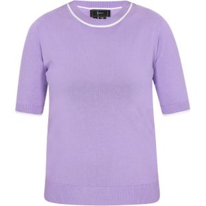 faina Trui  lavendel / wit