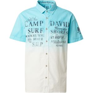 CAMP DAVID Overhemd  navy / aqua / wit