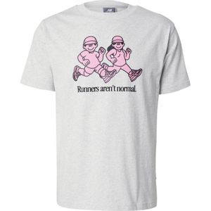 New Balance - Shirt - Oudroze / Zwart / Wit Gemêleerd - Kwartmouw