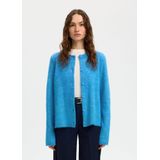 SELECTED Gebreid vest  hemelsblauw