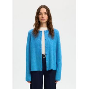 SELECTED Gebreid vest  hemelsblauw