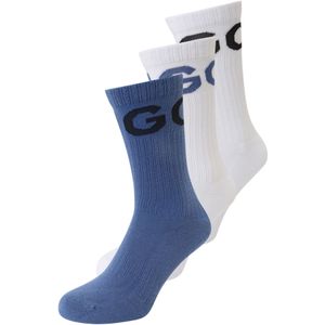 HUGO Sokken 'ICONIC'  saffier / zwart / wit