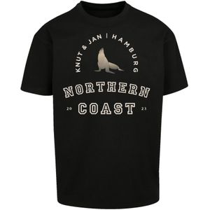 F4NT4STIC Shirt 'Robbe Knut & Jan Hamburg'  zwart / wit