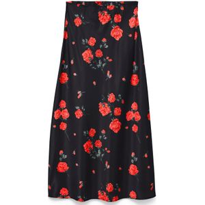VERO MODA Rok  donkergroen / rood / zwart