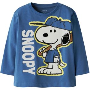 NAME IT Shirt 'NMMDENIS SNOOPY'  saffier / karamel / geel / wit