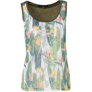 KOROSHI Top  geel / groen / lila / wit