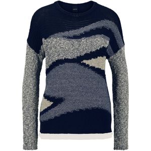 MADELEINE Trui  marine / lichtblauw / grijs