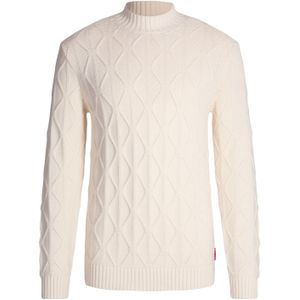 Joop Jeans - Floriano - Gebreide Trui - Naturel - Met Structuurpatroon