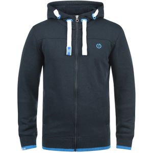 !Solid Sweatvest 'Benjamin'  blauw / wit