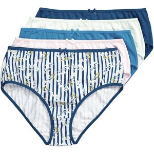 Ulla Popken Slip  blauw / marine / petrol / lichtroze / wit