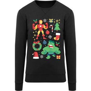 Sweatshirt 'Universe Iron Man And Hulk Christmas Day'