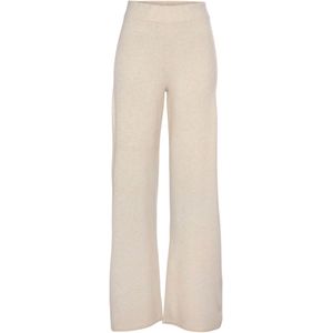 Lascana - Tricotbroek - Crème - Loungewear - Met Ribboorden