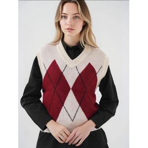 Bigdart Trui  poederroze / rood / zwart