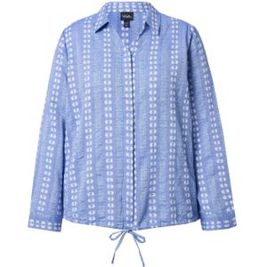 Ulla Popken Blouse  azuur / grijs / wit