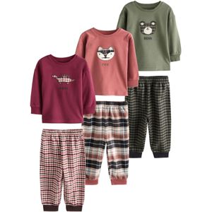 Next Nachtkledij  groen / zalm roze / wijnrood / zwart