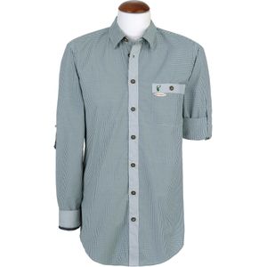 SPIETH & WENSKY Klederdracht overhemd 'Dorf'  lichtgroen / offwhite