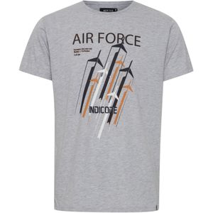 INDICODE JEANS Shirt 'Ronny'  pueblo / grijs gemêleerd / zwart / wit