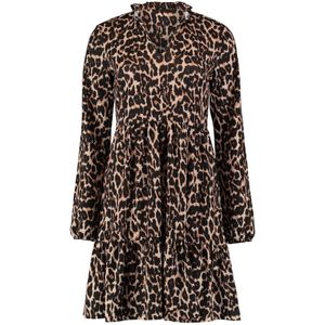 Hailys Jurk 'Alba'  camel / zwart