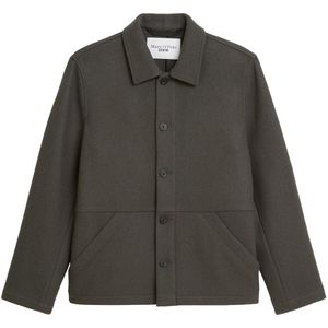 Marc O'Polo Denim - Wollen Jack - Regular Fit - Effen - Platte Kraag