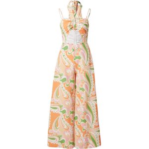 Warehouse Jumpsuit  beige / lichtgroen / oranje / rosa