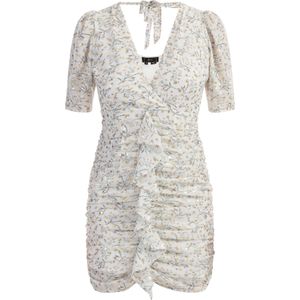 faina Jurk  goud / donkergrijs / rosa / wit