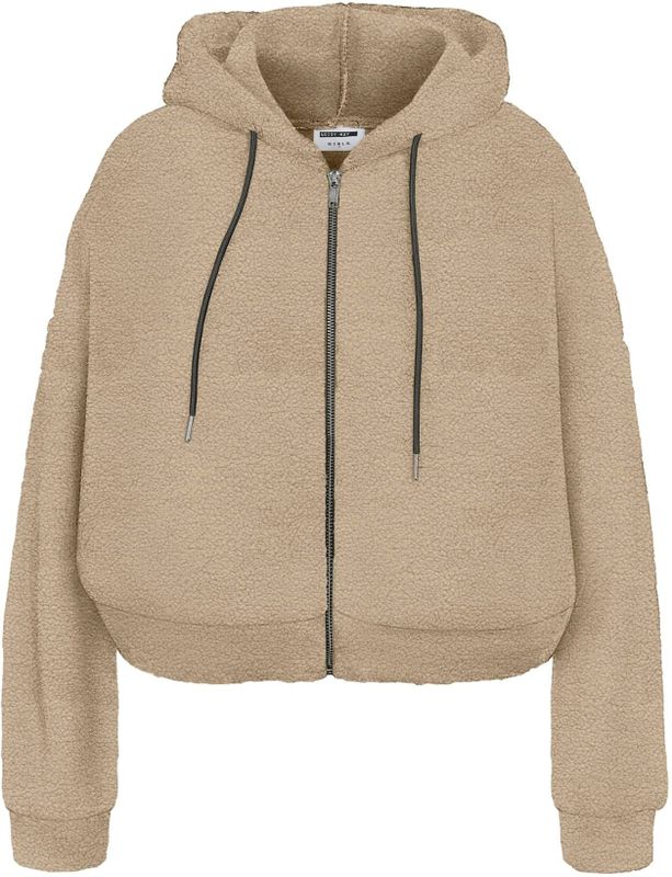 Noisy may Fleece jas 'NMCUDDLE'  taupe