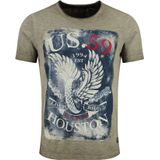 Key Largo Shirt 'MT HOUSTON'  navy / groen / olijfgroen / rood