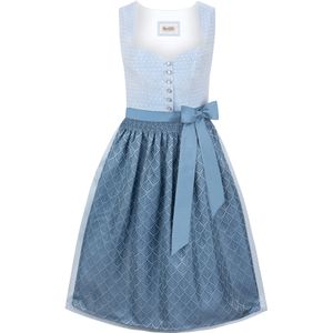 STOCKERPOINT Dirndl 'Daniela'  saffier / lichtblauw / wit