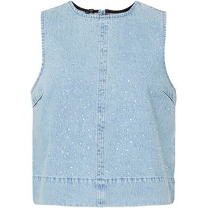 PIECES Top 'PCNoel'  lichtblauw / transparant