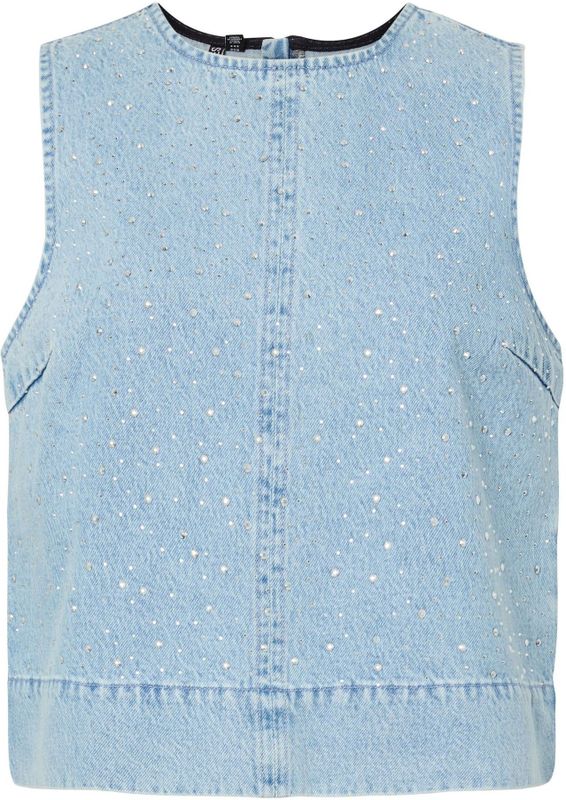 PIECES Top 'PCNoel'  lichtblauw / transparant