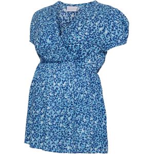 MAMALICIOUS Blouse 'Dee'  navy / hemelsblauw / lichtblauw / wit
