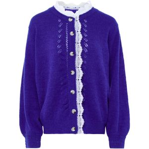 NAEMI Gebreid vest  royal blue/koningsblauw / wit