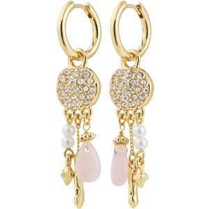 Pilgrim Oorbellen 'Shift'  goud / rosé / transparant / parelwit