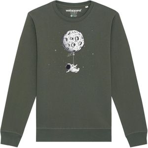 Watapparel Sweatshirt 'Funny Spaceman'  kaki / gemengde kleuren