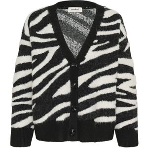 SOAKED IN LUXURY Gebreid vest  zwart / wit