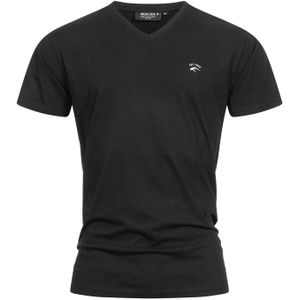 INDICODE JEANS Shirt 'Clever'  zwart / wit