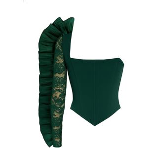 GODDIVA Blouse  donkergroen