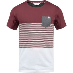 !Solid Shirt 'Malte'  grijs / rood / wit