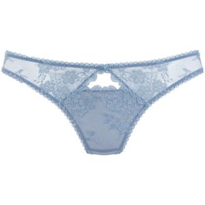 Jeansblauw - Katoenen Strings - 88% Polyamide, 12% Elastaan