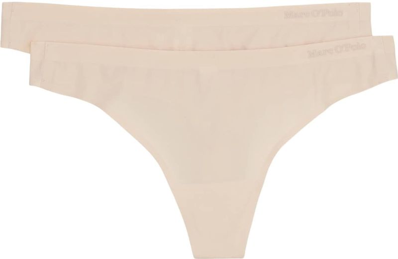 Marc O'Polo - Damesstring - Effen - Labelprint - Pak van 2 paar