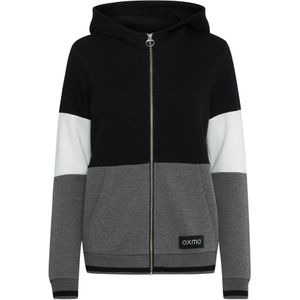 Oxmo Sweatvest 'Anna'  grijs / zwart / wit