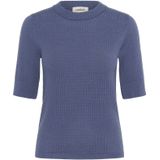 SOAKED IN LUXURY - SLSpina - Trui - Saffier - Halve Mouw