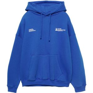 Pull&Bear Sweatshirt 'STWD CIRCA ART'  kobaltblauw / wit