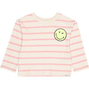 GAP Sweatshirt 'SMILEY50 LS DROP SHOULDER GR T'  geel / poederroze / oudroze / zwart