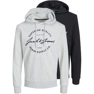 JACK & JONES Sweatshirt  zwart / wit