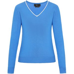 faina Trui  azuur / wit