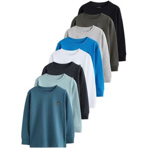 Next Shirt  saffier / azuur / lichtblauw / antraciet / lichtgrijs / donkergrijs / zwart / wit