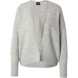 BOSS Gebreid vest 'Falescanas'  grijs gemêleerd